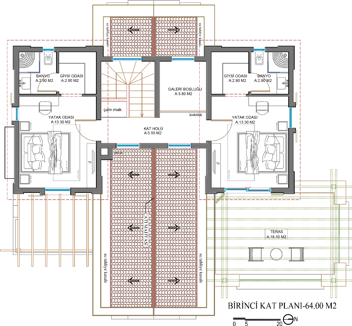 TİP A BİRİNCİ KAT PLANI